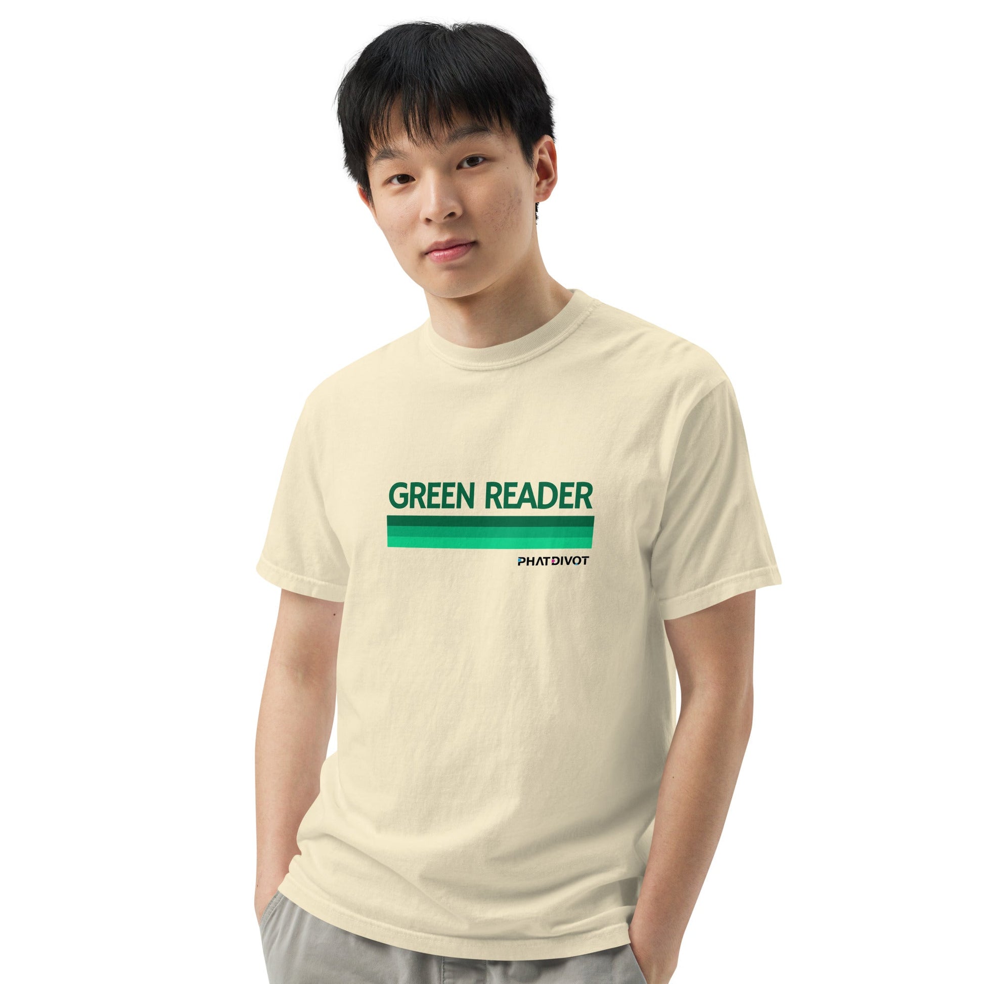 Unisex Phat Divot "Green Reader" Heavyweight Tshirt - Phat Divot