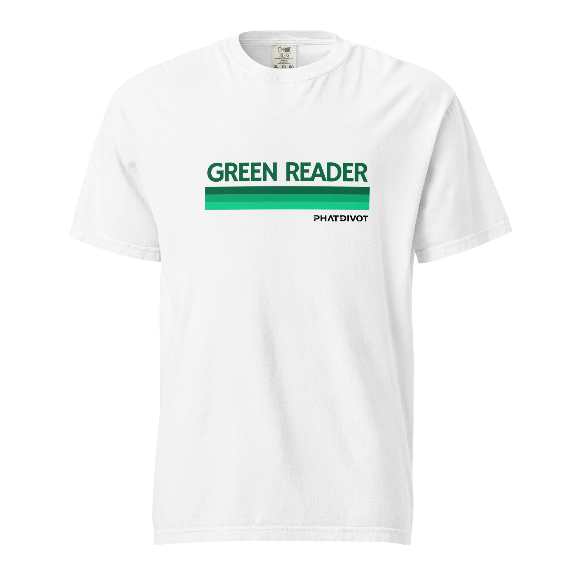 Unisex Phat Divot "Green Reader" Heavyweight Tshirt - Phat Divot