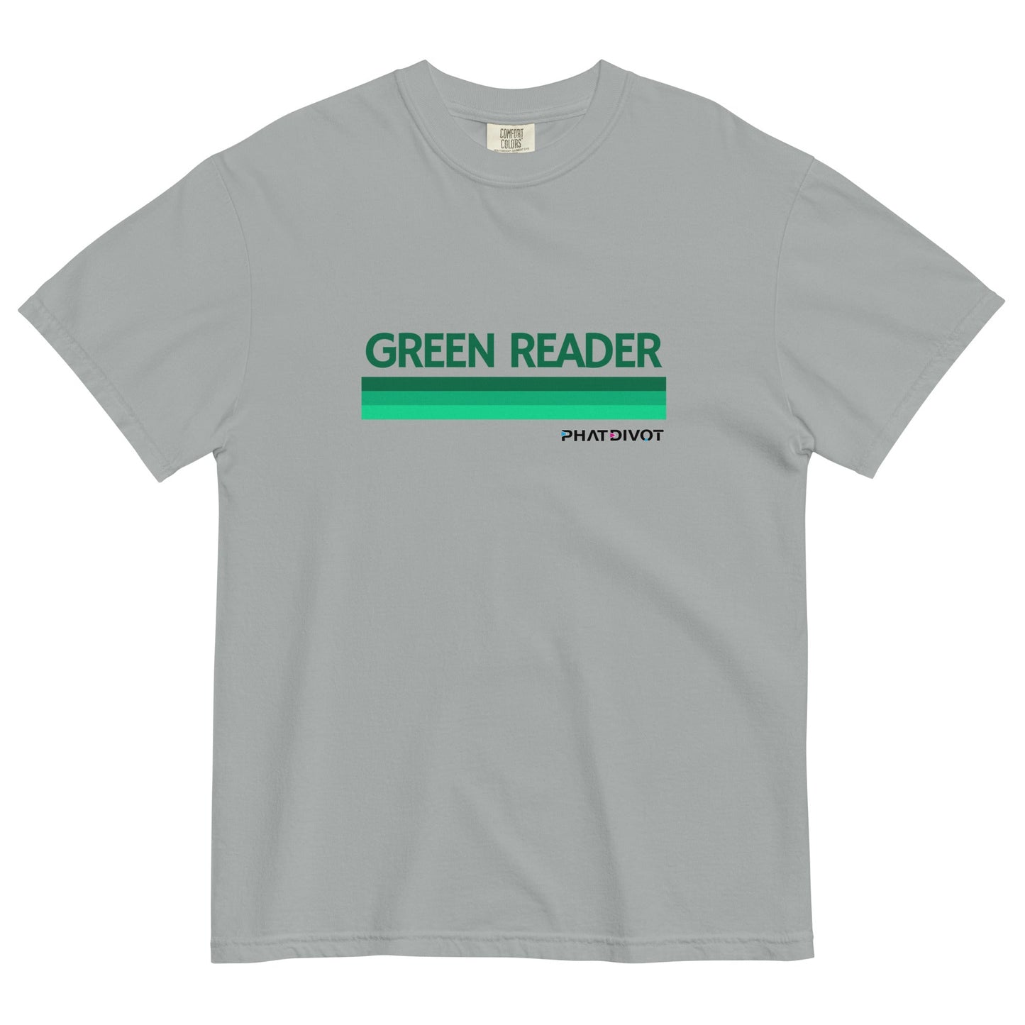 Unisex Phat Divot "Green Reader" Heavyweight Tshirt - Phat Divot