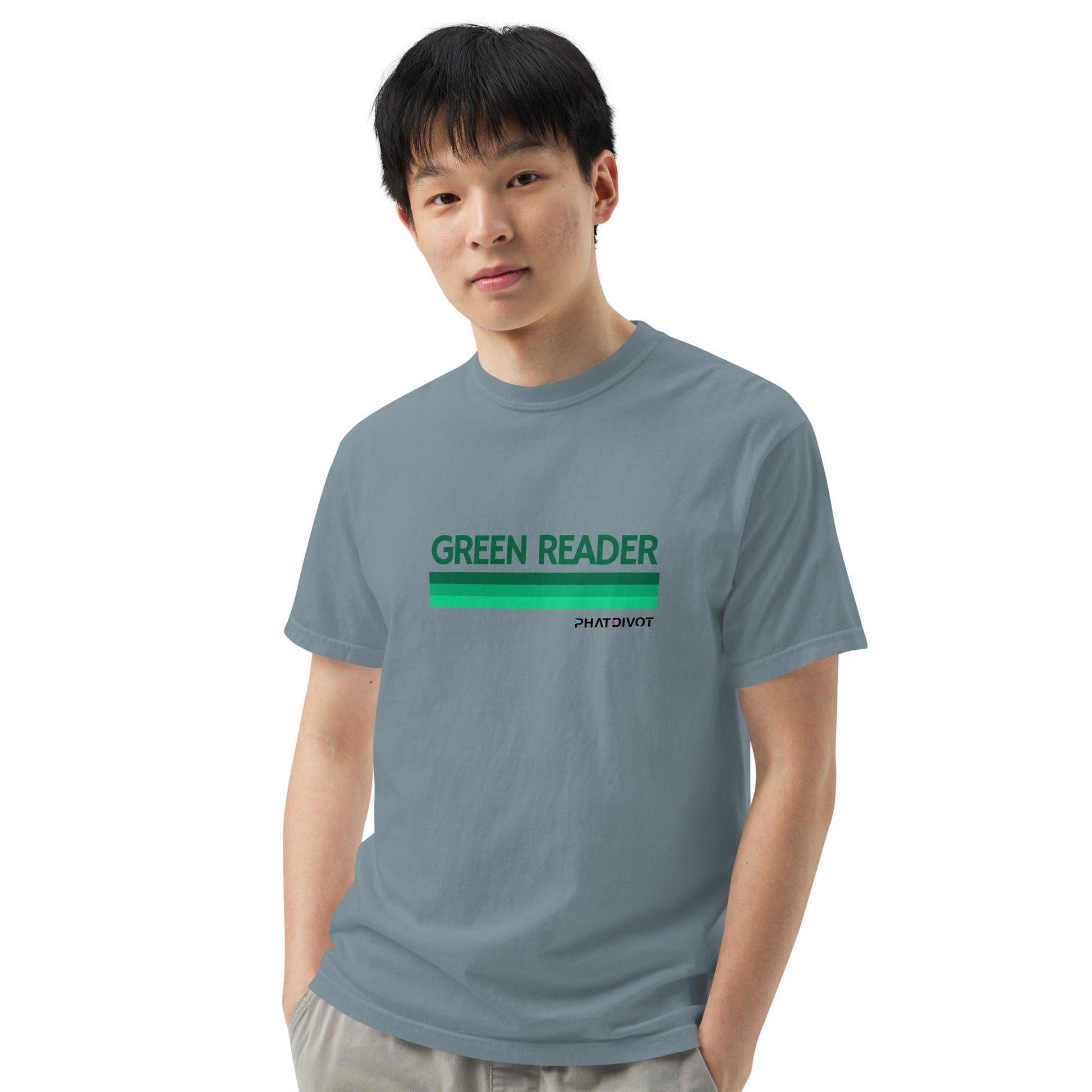 Unisex Phat Divot "Green Reader" Heavyweight Tshirt - Phat Divot