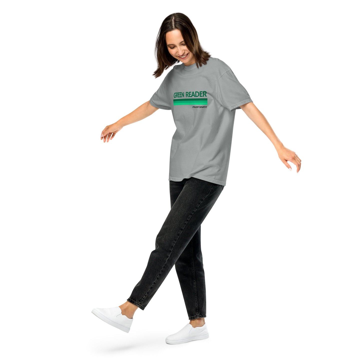 Unisex Phat Divot "Green Reader" Heavyweight Tshirt - Phat Divot