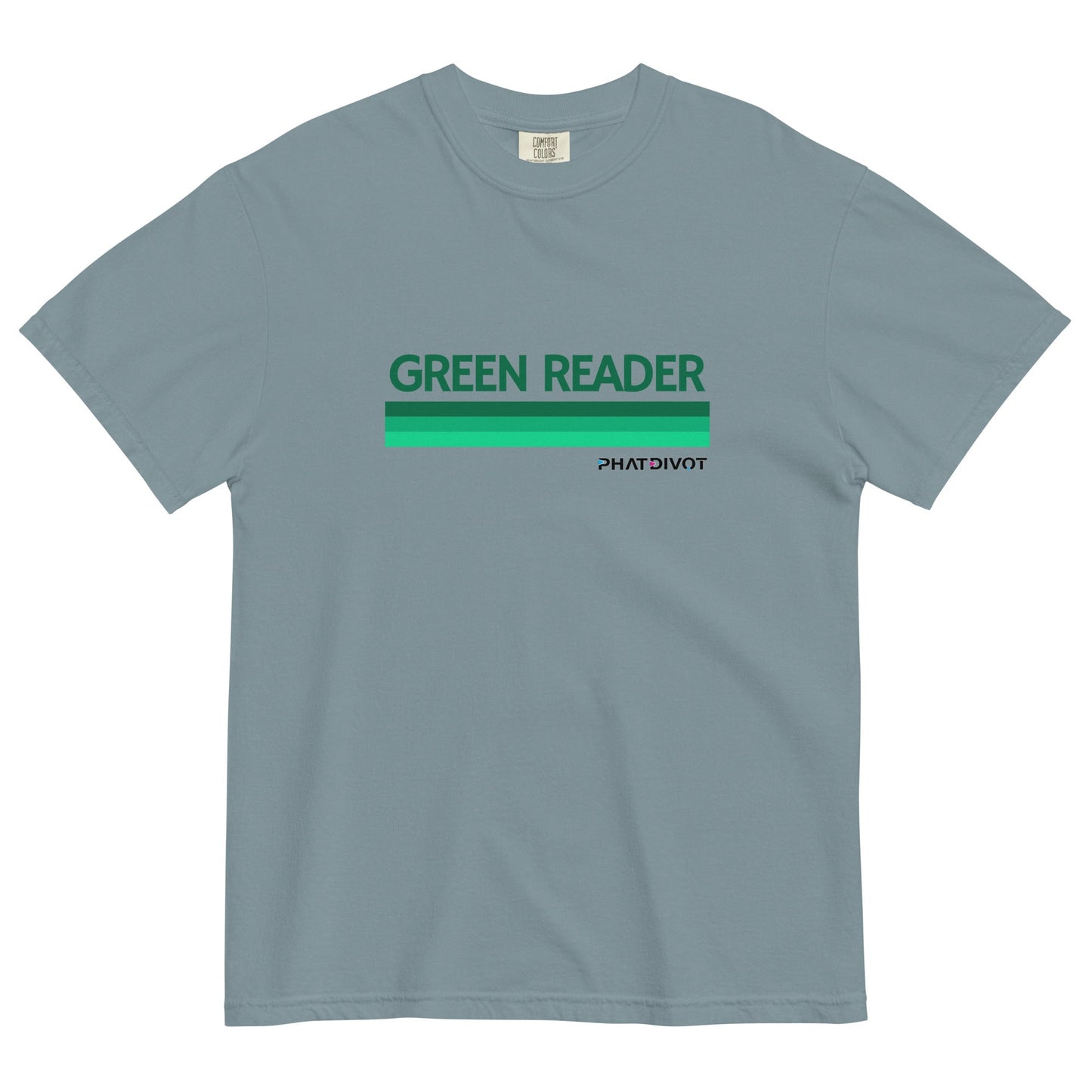 Unisex Phat Divot "Green Reader" Heavyweight Tshirt - Phat Divot