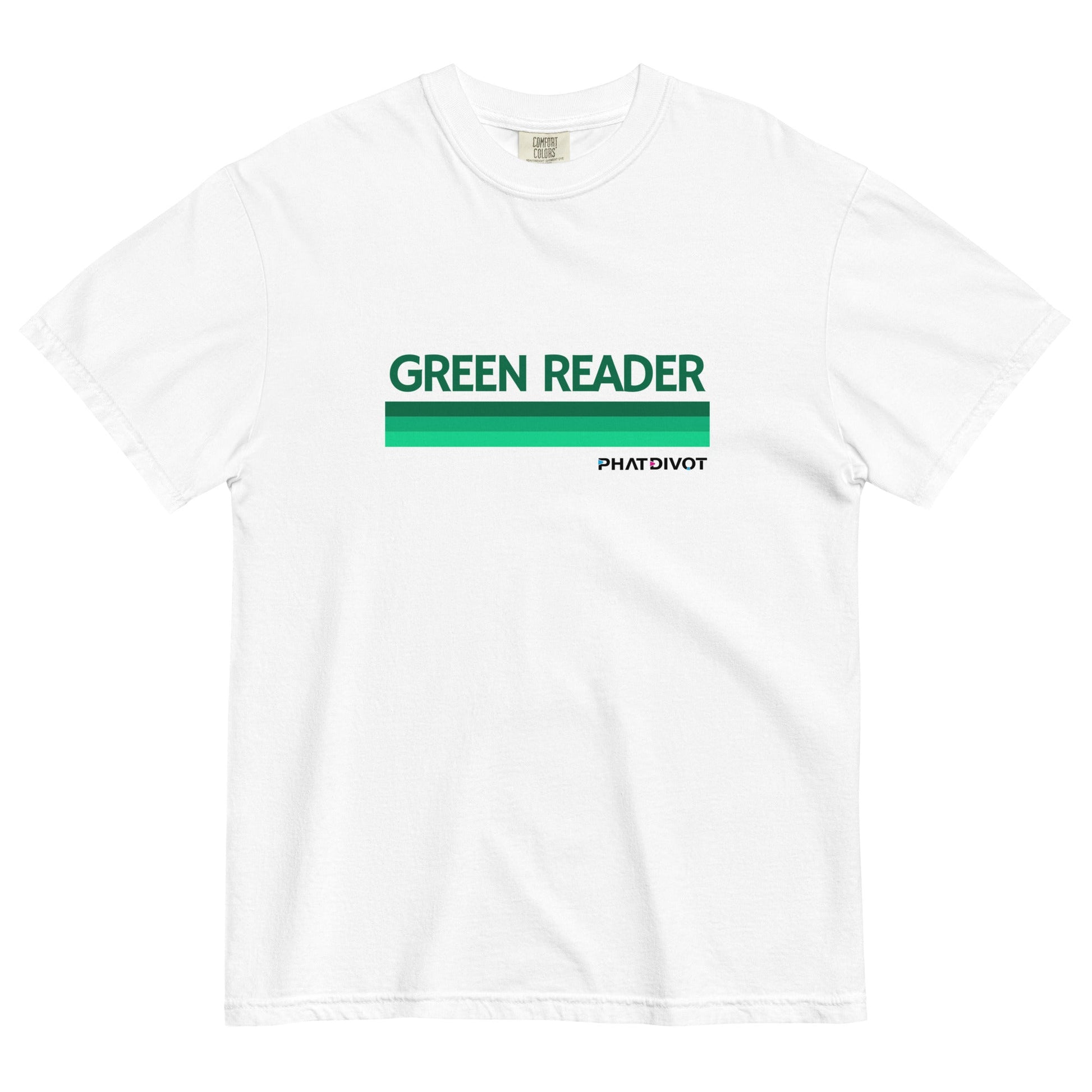 Unisex Phat Divot "Green Reader" Heavyweight Tshirt - Phat Divot