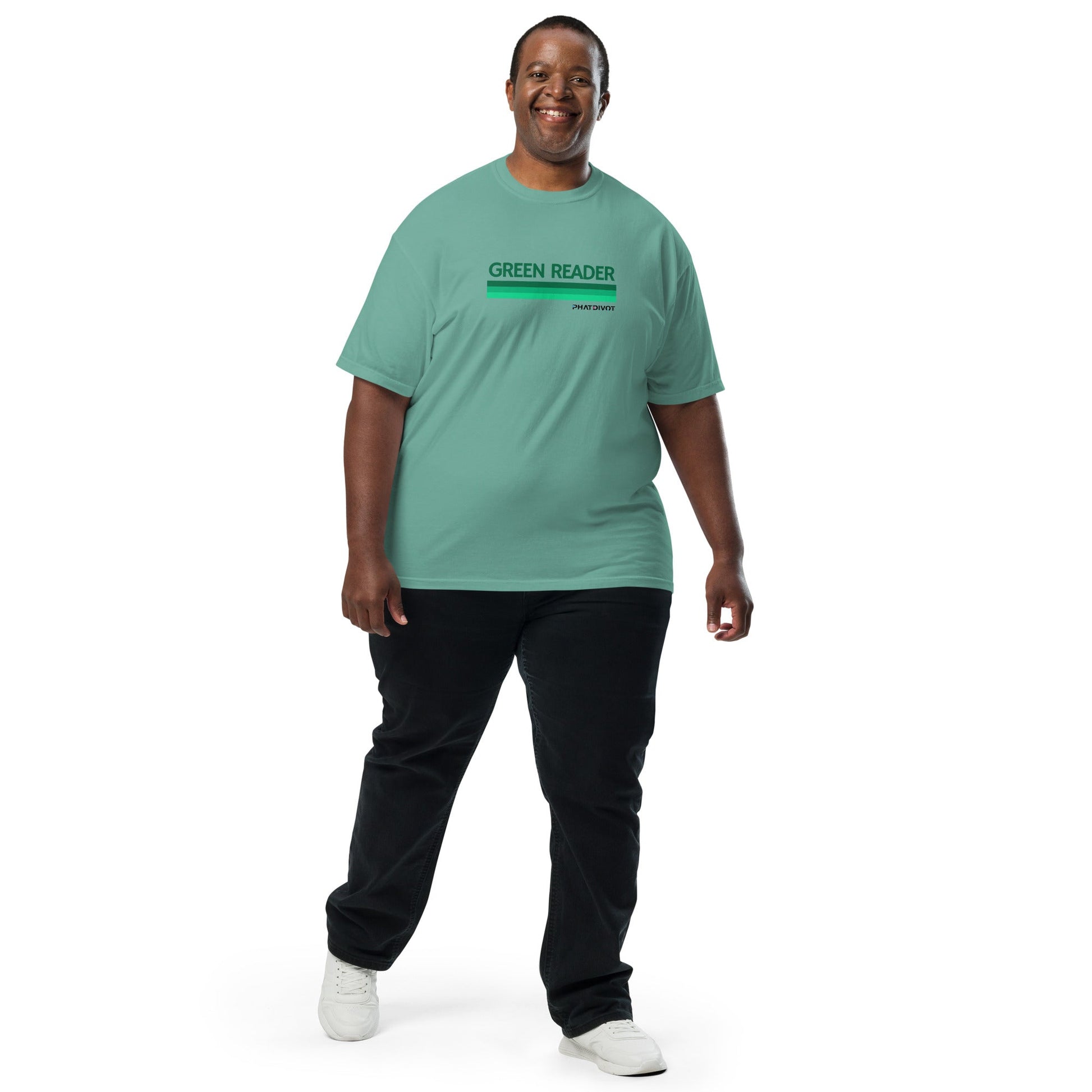 Unisex Phat Divot "Green Reader" Heavyweight Tshirt - Phat Divot