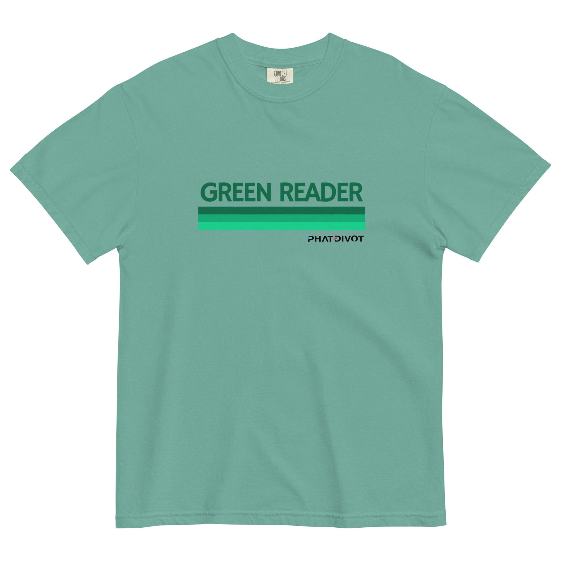 Unisex Phat Divot "Green Reader" Heavyweight Tshirt - Phat Divot