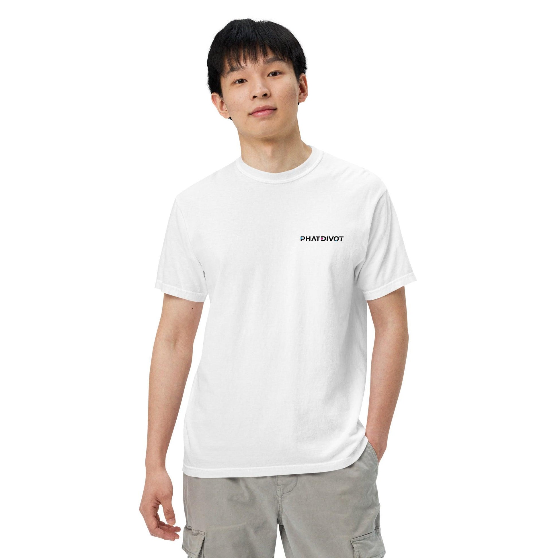 Men’s White Logo T-shirt - Phat Divot