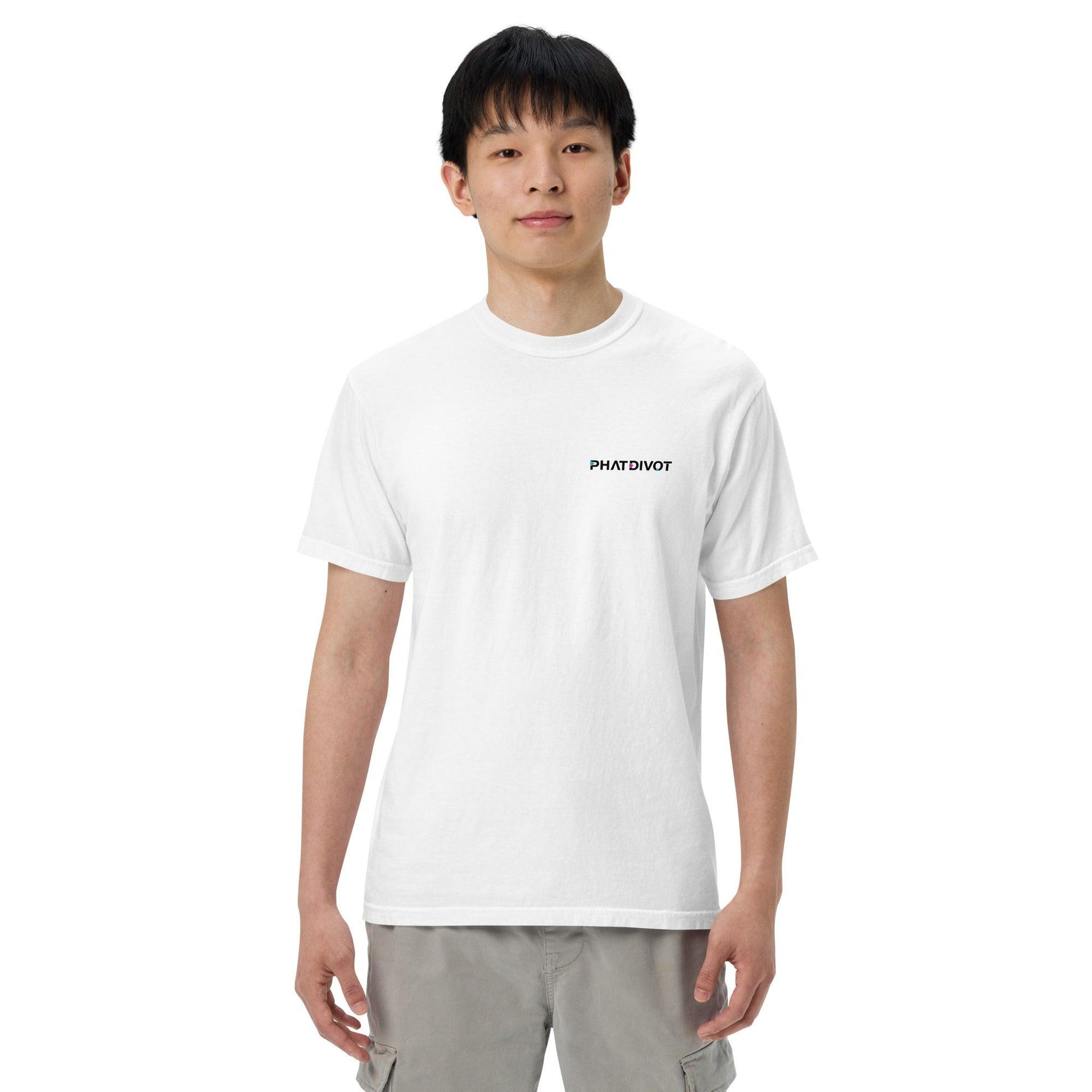 Men’s White Logo T-shirt - Phat Divot