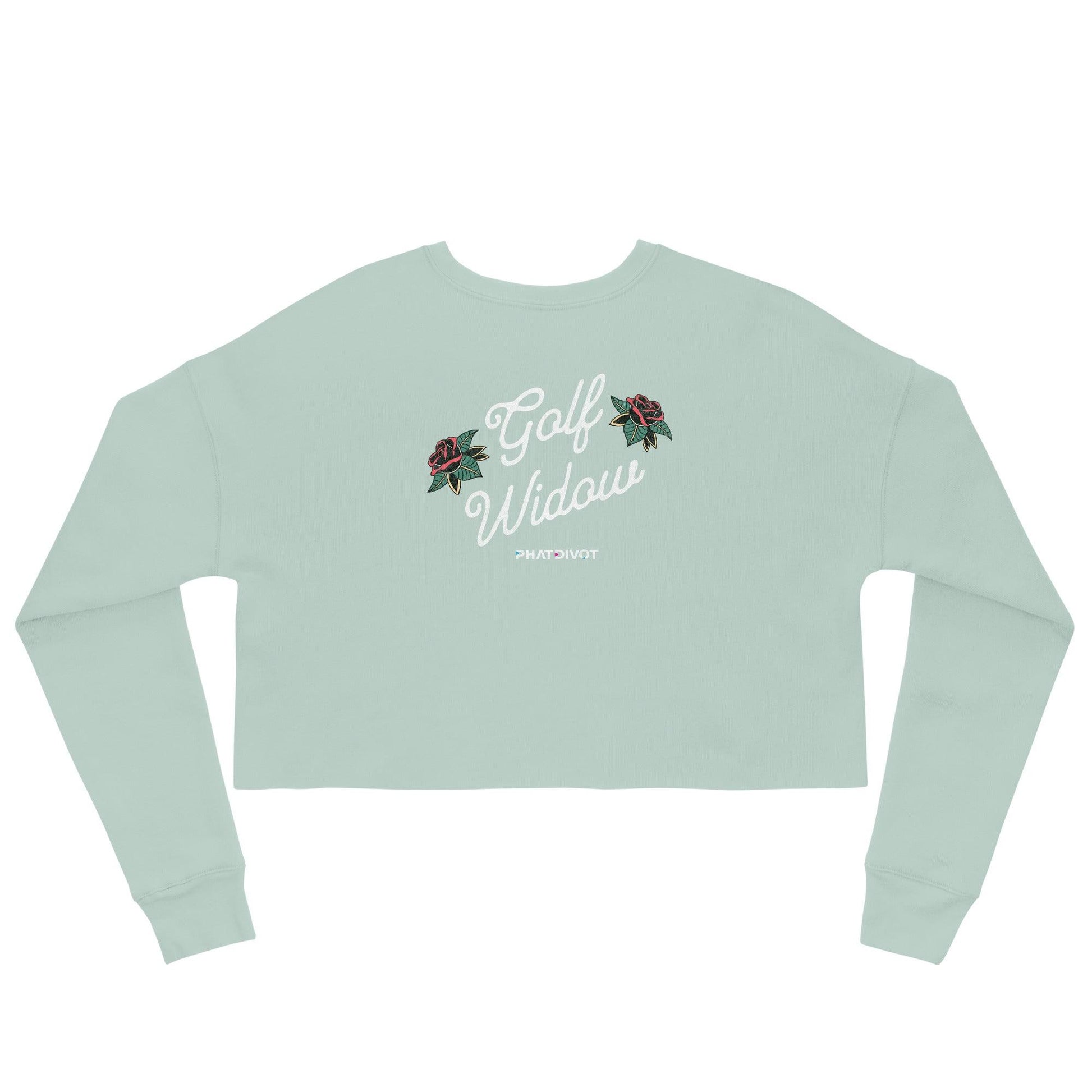 Phat Divot "Golf Widow" Women's Premium Graphic Cropped Sweatshirt - Phat Divot