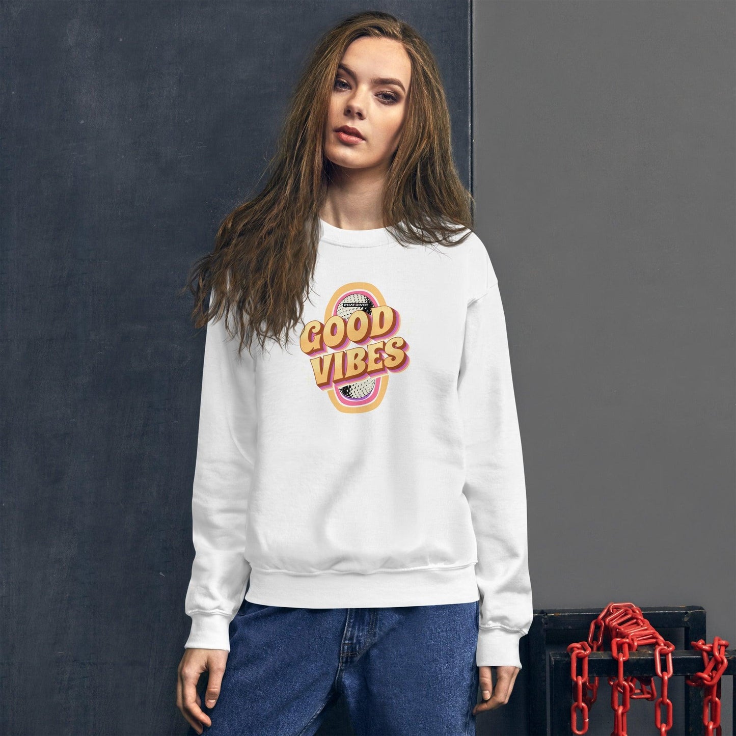 Phat Divot "Good Vibes" Crew Neck Sweatshirt - Phat Divot